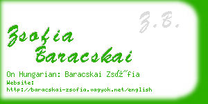 zsofia baracskai business card